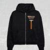 Trajectory Black Zipped Hoddie