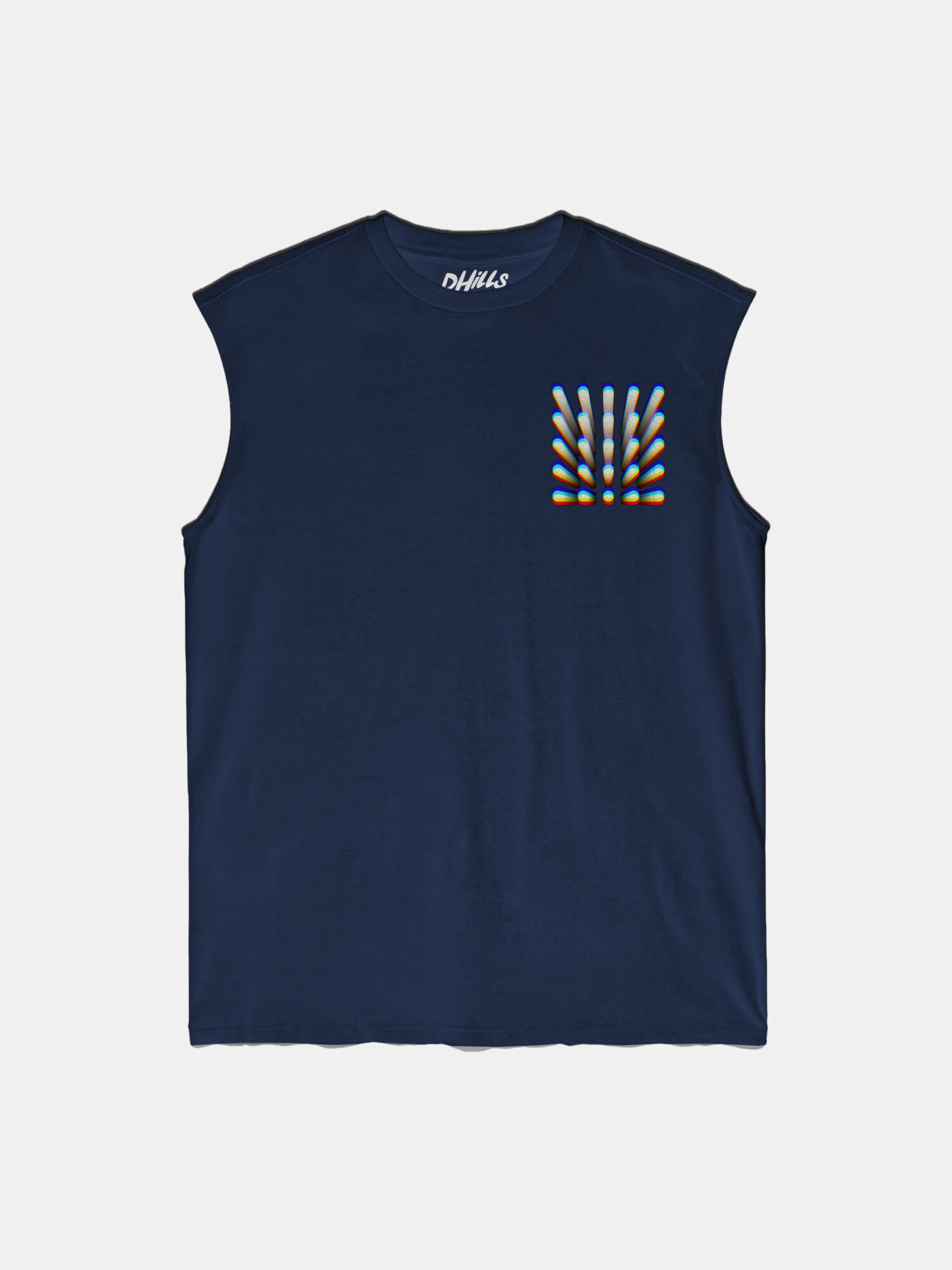DHILLS 3D Navy Tank Top